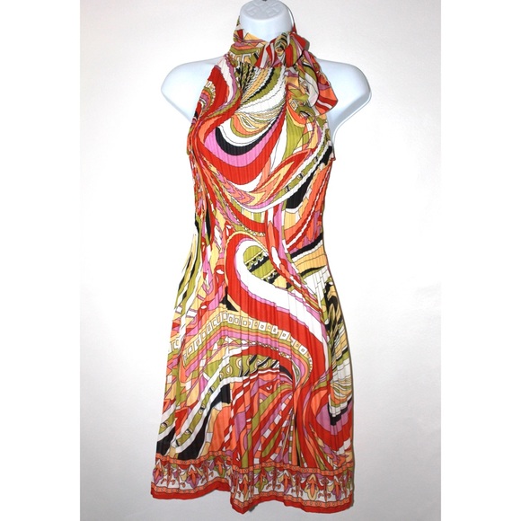 Dresses & Skirts - Vintage Psychedelic Colorful 70’s Halter Dress Dresses & Skirts - Vintage Psychedelic Colorful 70’s Halter Dress